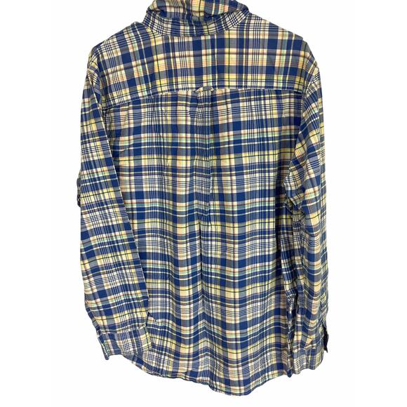 Chaps Blue Plaid Long Sleeve Button Down Shirt Men’s - Picture 2 of 2